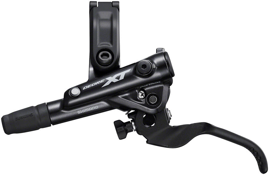 Shimano Deore XT BL-M8100/BR-M8120 Disc Brake and Lever - Front, Hydraulic, Post Mount, 4-Piston, Finned Pads, I-SPEC EV - Disc Brake & Lever - Deore XT M8100 Disc Brake