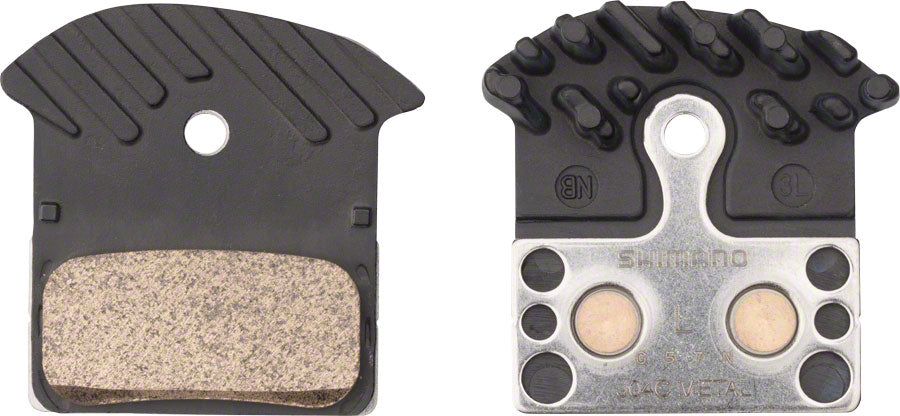 Shimano J04C MF Disc Brake Pads and Springs Metal Compound Finned Worldwide Cyclery
