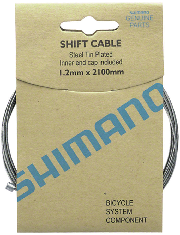 Shimano Zinc Derailleur Cable 1.2 x 2100mm 10-pack MPN: Y60098100 UPC: 689228078376 Derailleur Cable Zinc Derailleur Cable