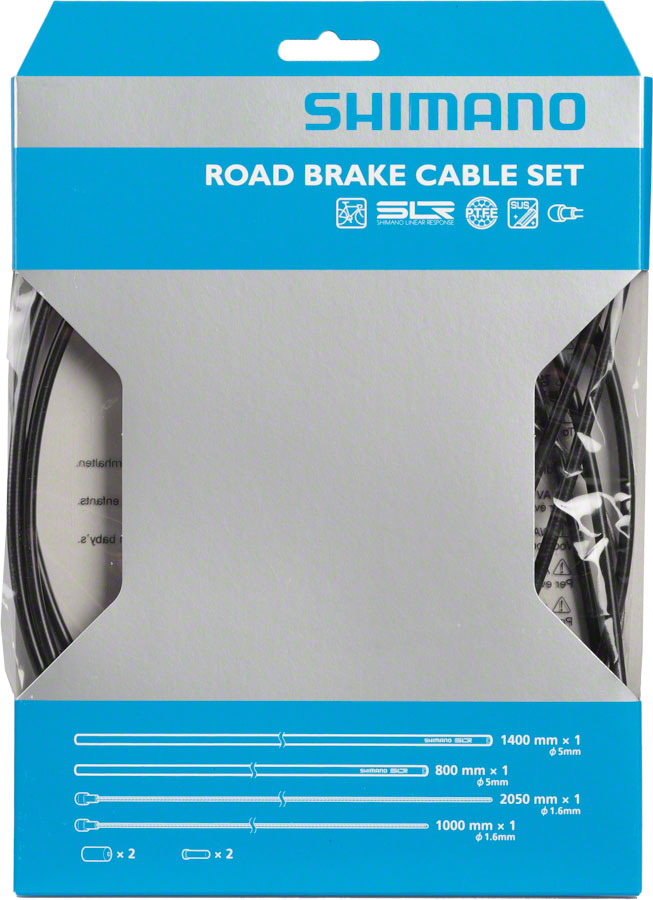 Shimano Road PTFE Brake Cable and Housing Set Black - Brake Cable & Housing Set - Road PTFE
