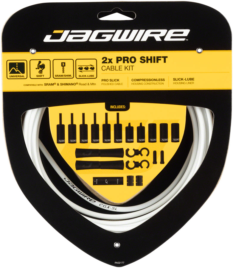 Jagwire Pro Shift Kit Road/Mountain SRAM/Shimano, White MPN: PCK503 Derailleur Cable & Housing Set Pro Shift Kit