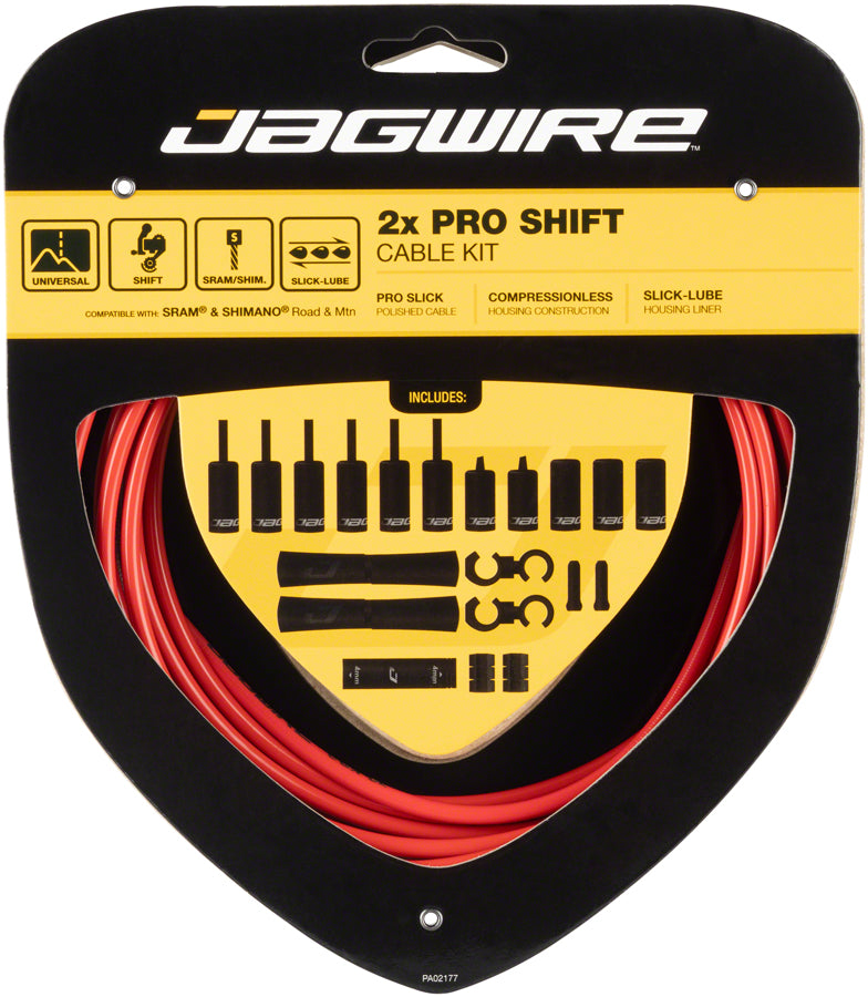 Jagwire Pro Shift Kit Road/Mountain SRAM/Shimano, Red MPN: PCK504 Derailleur Cable & Housing Set Pro Shift Kit