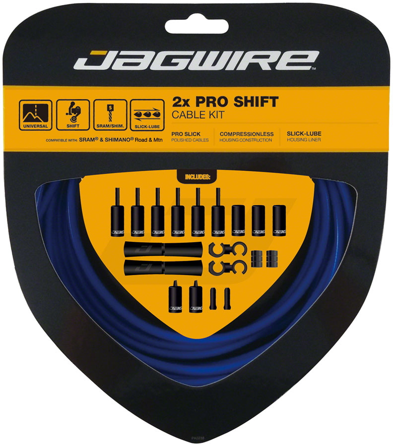 Jagwire Pro Shift Kit Road/Mountain SRAM/Shimano, SID Blue MPN: PCK505 Derailleur Cable & Housing Set Pro Shift Kit