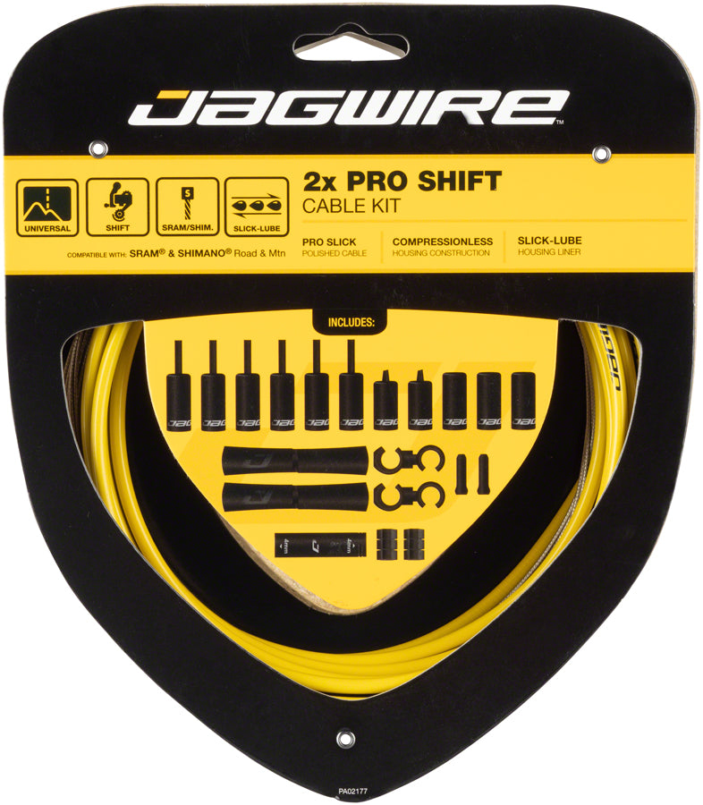 Jagwire Pro Shift Kit Road/Mountain SRAM/Shimano, Yellow MPN: PCK507 Derailleur Cable & Housing Set Pro Shift Kit
