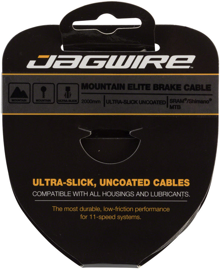 Jagwire Elite Ultra-Slick Brake Cable 1.5x2000mm Polished Slick Stainless SRAM/Shimano MTB - Brake Cable - Elite Ultra-Slick Brake Cable
