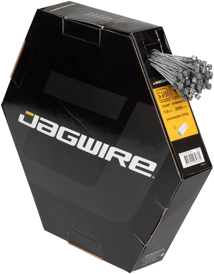Jagwire Brake Cable Basics 1.6x2000mm Galvanized SRAM/Shimano MTB, Box of 100 MPN: BWC3003 Brake Cable Basics Filebox
