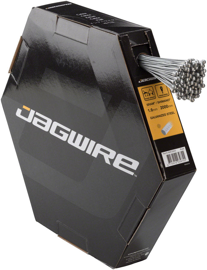 Jagwire Brake Cable Basics 1.6x2000mm Galvanized SRAM/Shimano Road, Box of 100 MPN: BWC5003 Brake Cable Basics Filebox