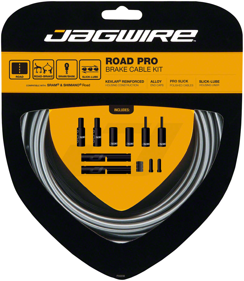 Jagwire Pro Brake Cable Kit Road SRAM/Shimano, Ice Gray MPN: PCK201 Brake Cable & Housing Set Pro Polished Road Brake Kit