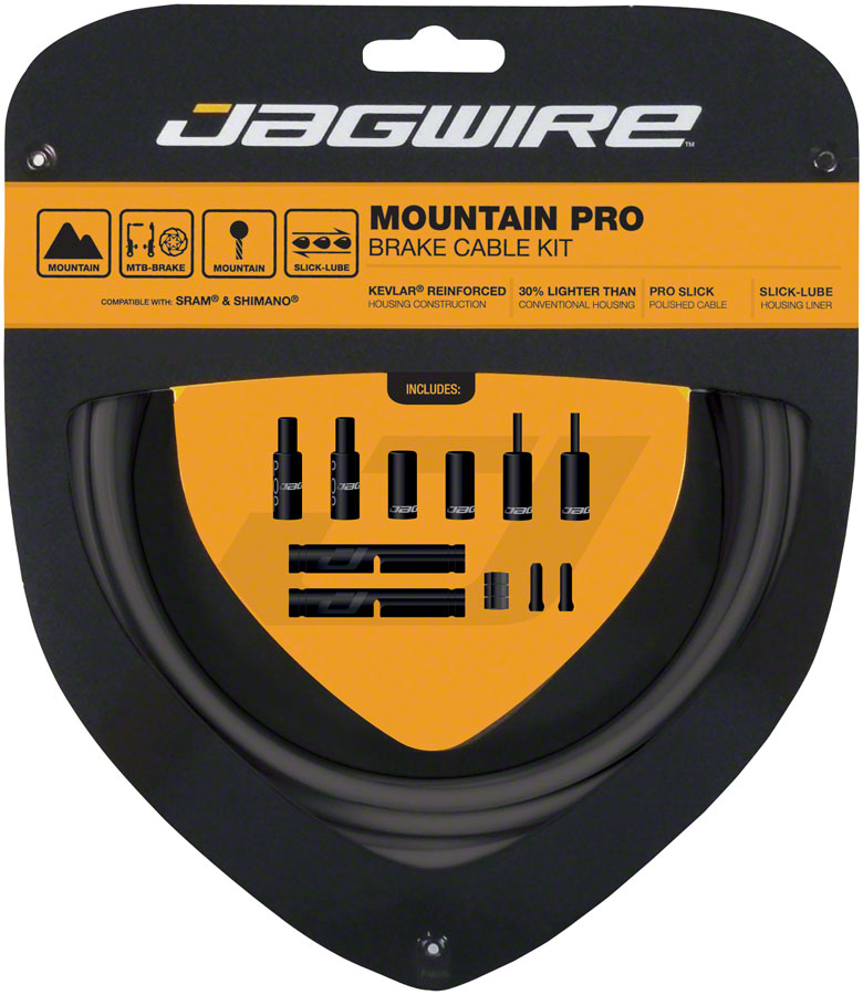 Jagwire Pro Brake Cable Kit Mountain SRAM/Shimano, Ice Gray MPN: PCK401 Brake Cable & Housing Set Pro Polished Mountain Brake Kit
