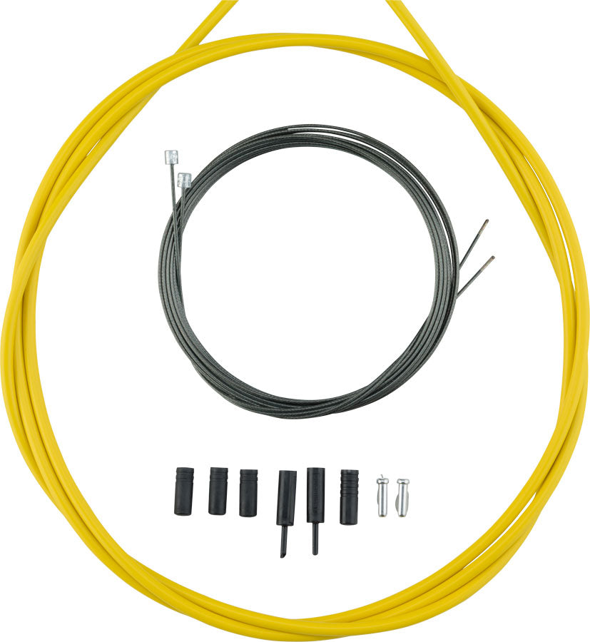 Shimano Road Optislick Derailleur Cable and Housing Set, Yellow MPN: Y60198080 UPC: 689228700642 Derailleur Cable & Housing Set Optislick Derailleur Cable and Housing sets