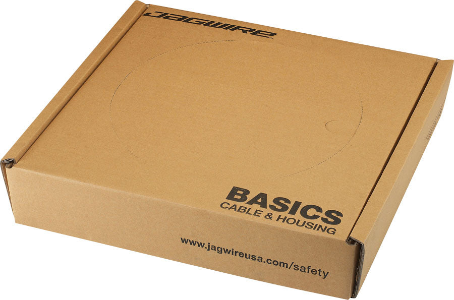 Jagwire 5mm Basics Brake Housing 200M Shop Box with End Caps, Black - Brake Housing - Brake Housing File Boxes
