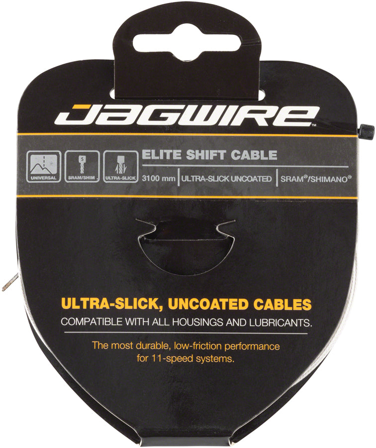 Jagwire Elite Ultra-Slick Shift Cable - 1.1 x 3100mm, Polished Stainless Steel, For SRAM/Shimano MPN: 73EL3100 Derailleur Cable Elite Ultra-Slick Polished Shift Cable