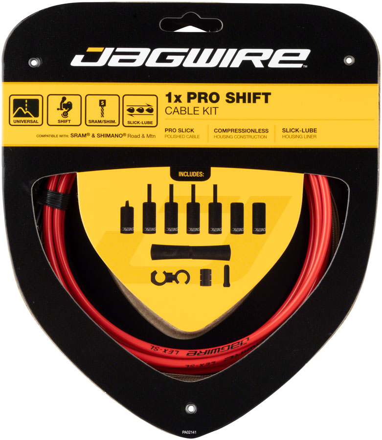 Jagwire 1x Pro Shift Kit Road/Mountain SRAM/Shimano, Red