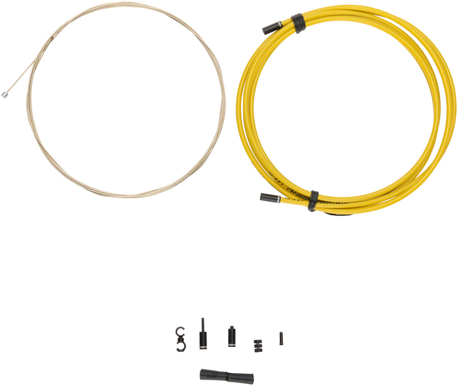 Jagwire 1x Pro Shift Kit Road/Mountain SRAM/Shimano, Yellow - Derailleur Cable & Housing Set - 1x Pro Shift Kit