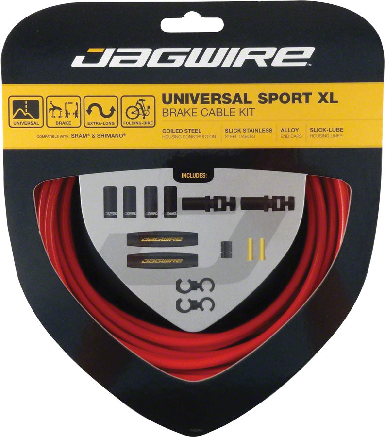 Jagwire Universal Sport Brake XL Kit, Red MPN: UCK802 Brake Cable & Housing Set Universal Sport XL Brake Kit