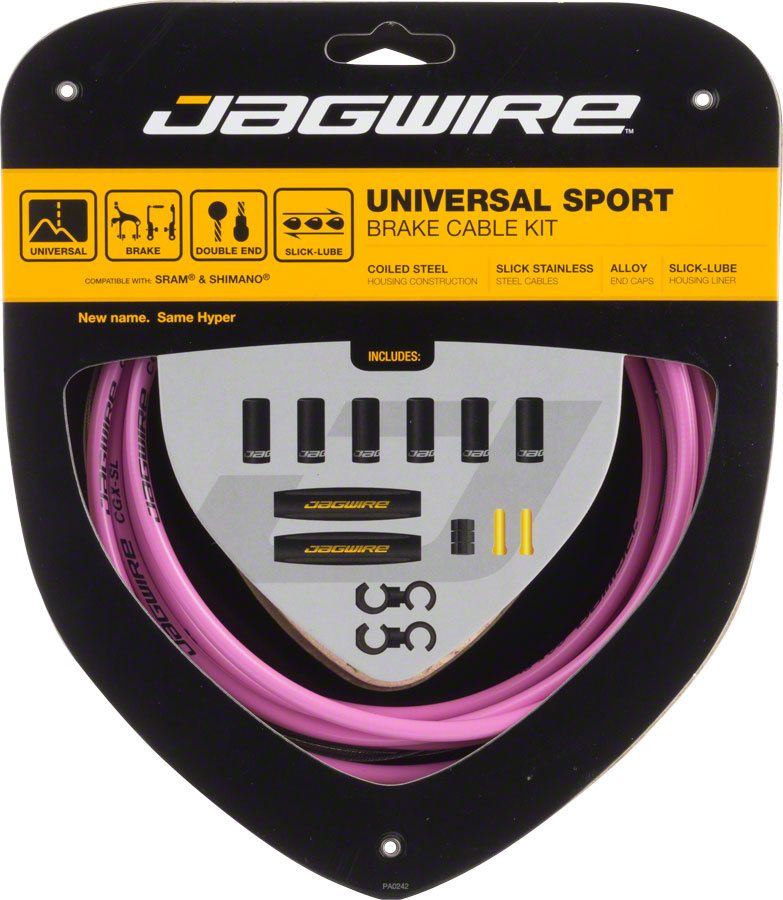 Jagwire Universal Sport Brake Cable Kit, Pink MPN: UCK422 Brake Cable & Housing Set Universal Sport Brake Kit
