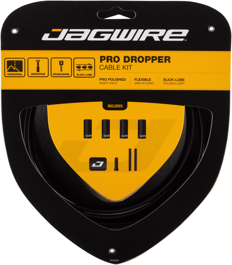 Jagwire Pro Dropper Cable Kit with 3mm Housing and Polished Cables, Black MPN: PCK601 Dropper Seatpost Part Dropper Cable Kit