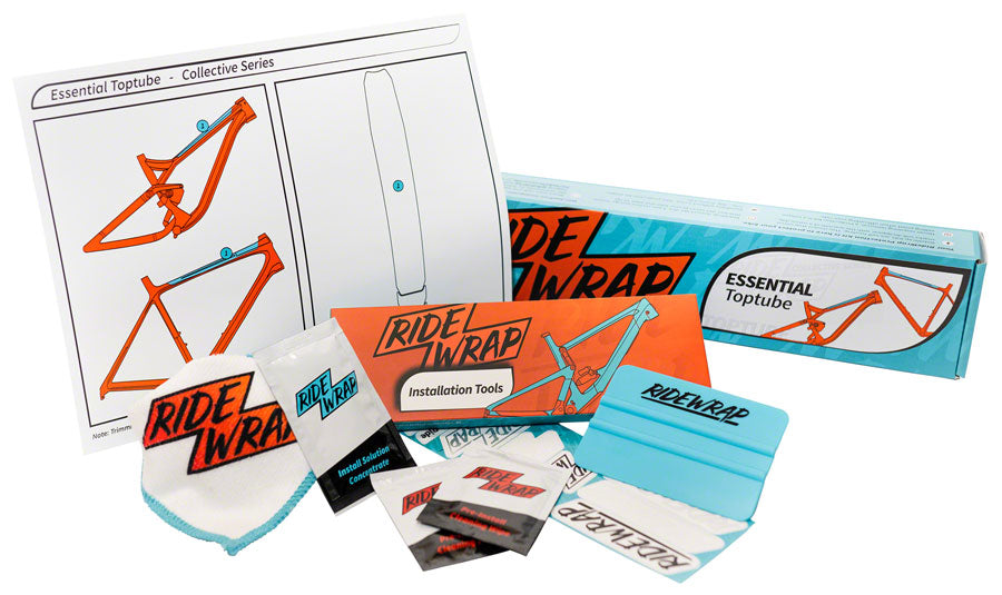 RideWrap Essential Toptube Frame Protection Kit - Gloss - Chainstay/Frame Protection - Essential Toptube Frame Protection Kit