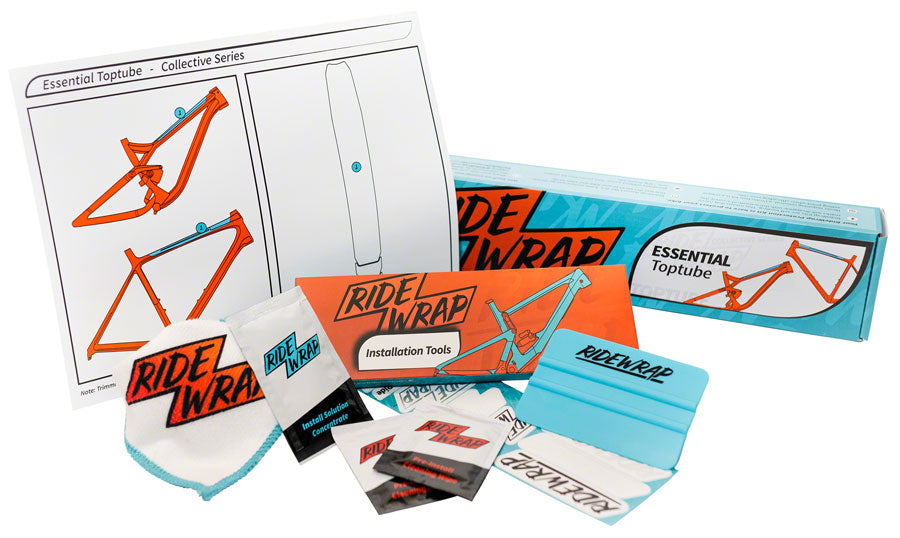 RideWrap Essential Toptube Frame Protection Kit - Matte - Chainstay/Frame Protection - Essential Toptube Frame Protection Kit