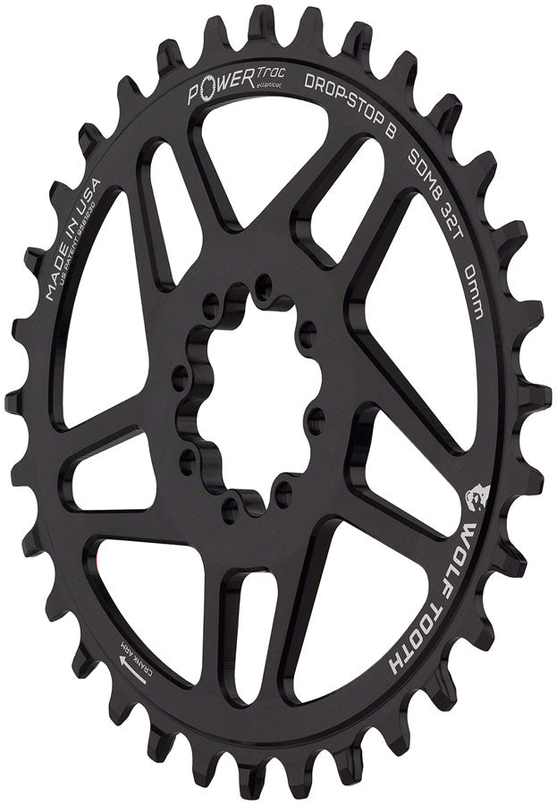 Wolf Tooth Elliptical Direct Mount Chainring - 32t, SRAM Direct Mount, Drop-Stop B, For SRAM 8-Bolt Cranksets, 0mm - Direct Mount Chainrings - SRAM Elliptical 8-Bolt Direct Mount Chainrings