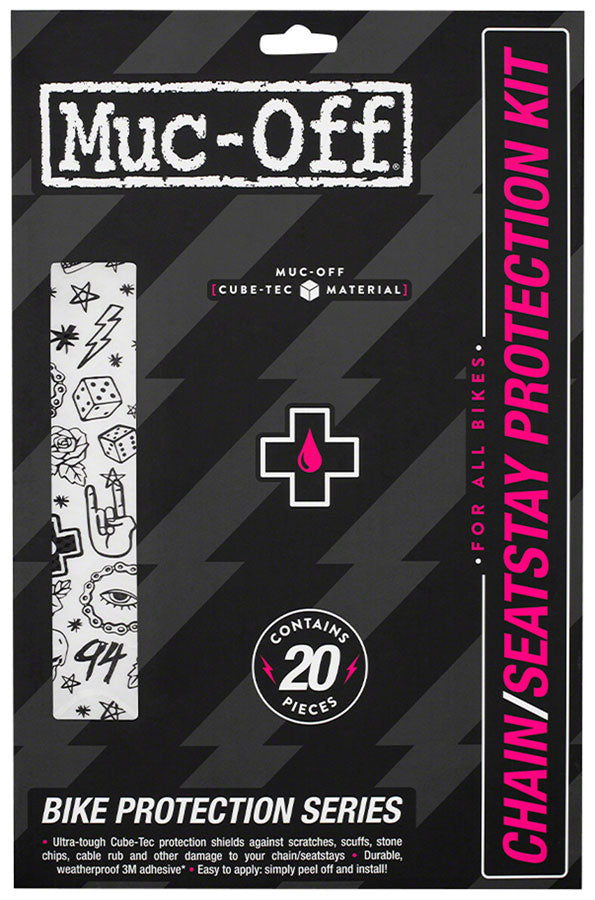 Muc-Off Chainstay/Seatstay Protection Kit - 20-Piece Kit, Punk - Chainstay/Frame Protection - Chainstay/Seatstay Protection Kit