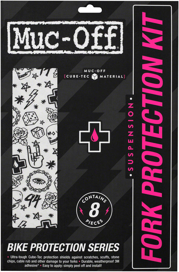 Muc-Off Fork Protection Kit - 8-Piece Kit, Punk - Chainstay/Frame Protection - Fork Protection Kit