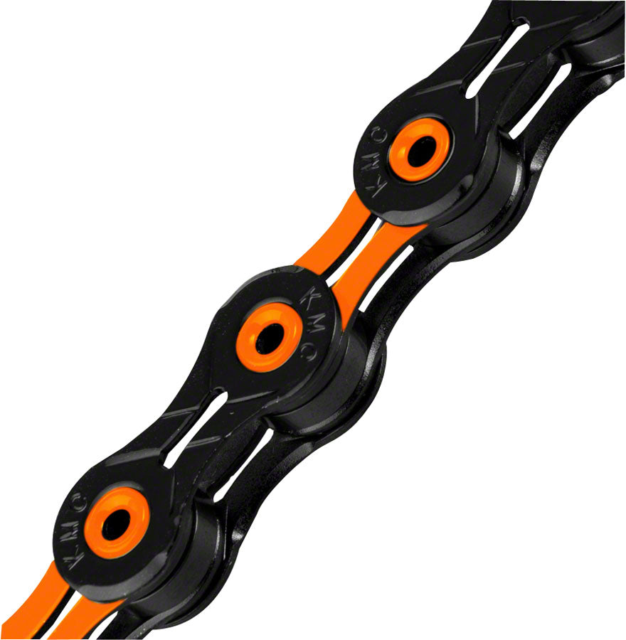 KMC DLC 11 Chain - 11-Speed, 118 Links, Black/Orange