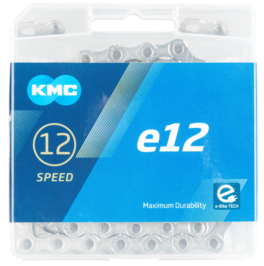 KMC e12 Chain - 12-Speed, 136 Links, Silver Chains