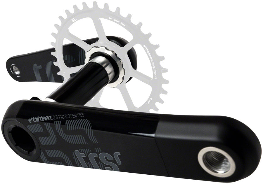 e*thirteen TRS Race Carbon Crankset - 175mm, 73mm, 30mm Spindle with e-thirteen P3 Connect Interface, Black - Crankset - TRS Race Carbon Gen 4 Crankset