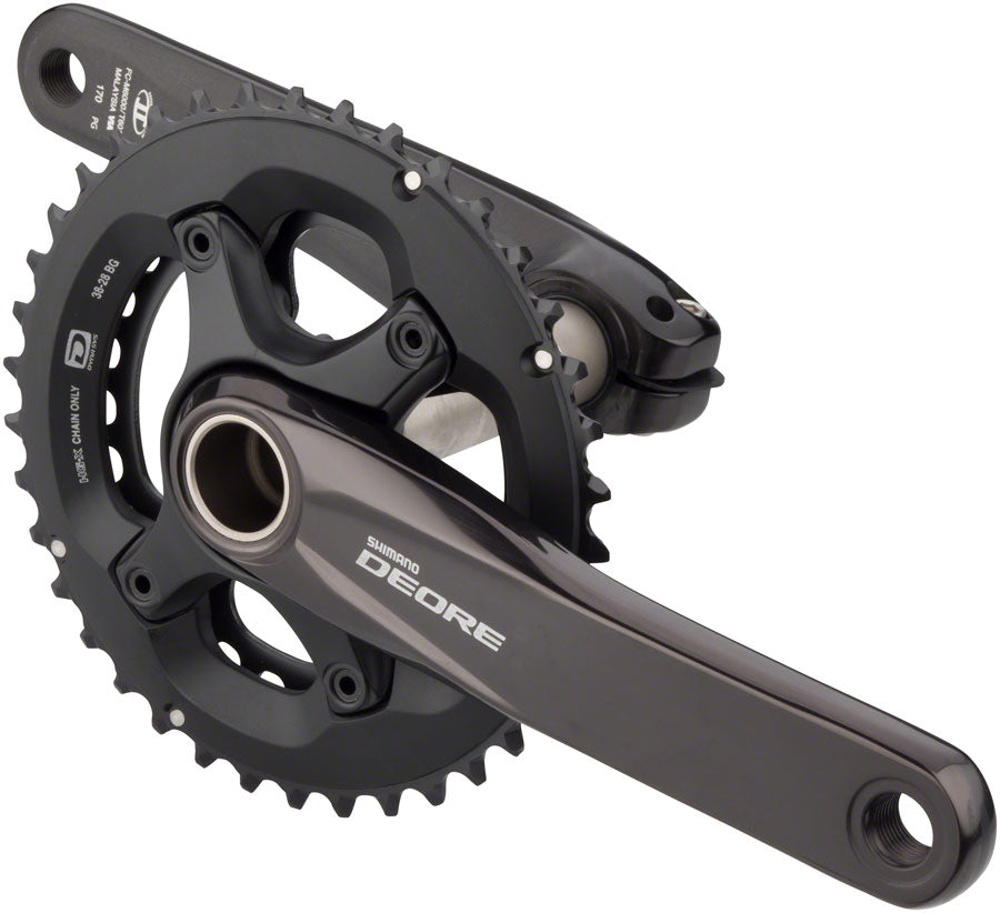 Shimano FC-M6000-2 Crankset - 170mm, 10-Speed, 38/28t, 96/64 BCD, Hollowtech II Spindle Interface, Black
