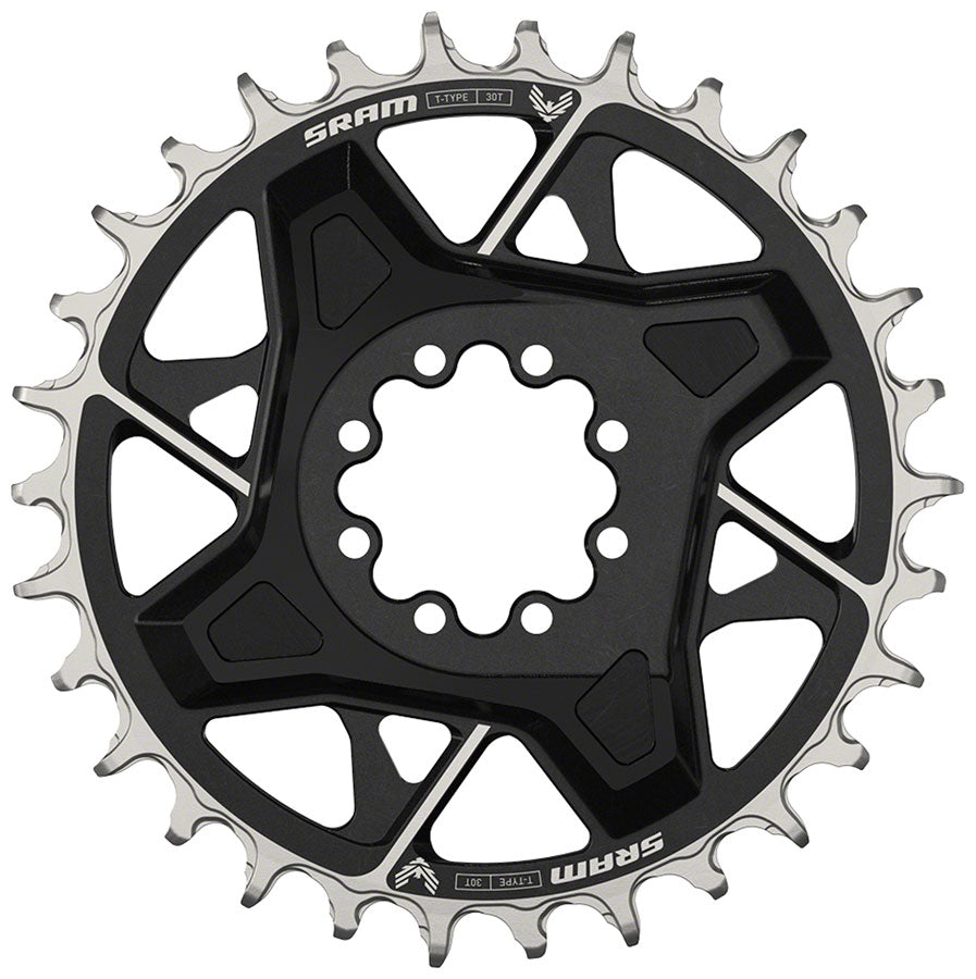 SRAM X0 Eagle T-Type Direct Mount Chainring - 30t, 12-Speed, 8-Bolt Direct Mount, 3mm Offset, Aluminum, Black, D1 MPN: 11.6218.054.003 UPC: 710845888144 Direct Mount Chainrings X0 Eagle T-Type Direct Mount Chainring