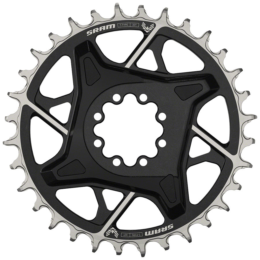 SRAM X0 Eagle T-Type Direct Mount Chainring - 32t, 12-Speed, 8-Bolt Direct Mount, 3mm Offset, Aluminum, Black, D1 MPN: 11.6218.054.004 UPC: 710845888151 Direct Mount Chainrings X0 Eagle T-Type Direct Mount Chainring