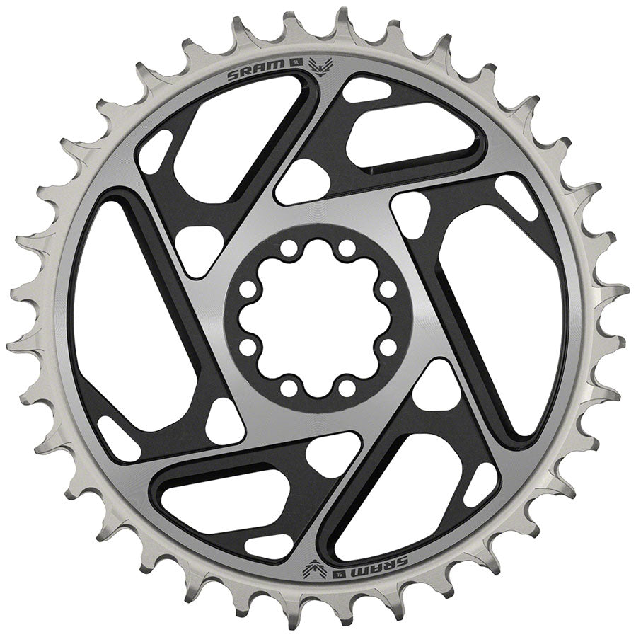 SRAM XX SL Eagle T-Type Direct Mount Chainring - 36t, 12-Speed, 8-Bolt Direct Mount, 0mm Offset, Aluminum, Black/Silver,