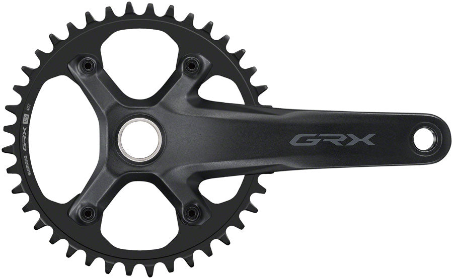 Shimano GRX FC-RX610-1 Crankset - 165mm, 12-Speed, 40t, 110 BCD, Hollowtech II Spindle Interface, Black MPN: EFCRX6101AXB0 UPC: 192790639703 Crankset GRX FC-RX610 Crankset