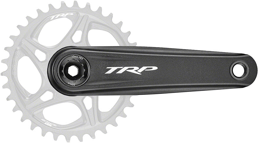 TRP CK-8070 DH Crankset - 165mm, 7-Speed, For 83mm DH Frame BB, DM CINCH Chainring Interface, 30mm Spindle, Sandblasted