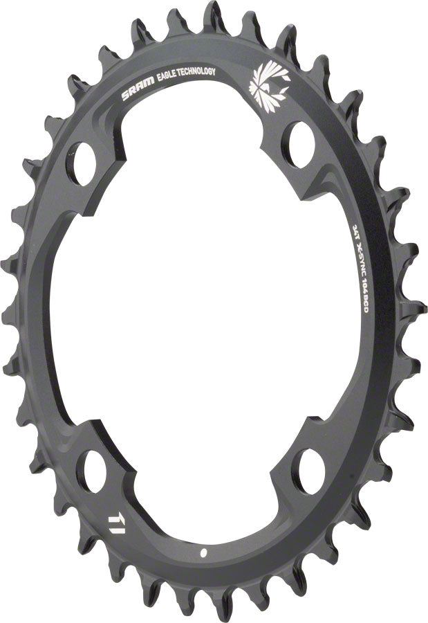 SRAM X Sync 2 Eagle Chainring 34 Tooth 104mm BCD 12 Speed Black Worldwide Cyclery