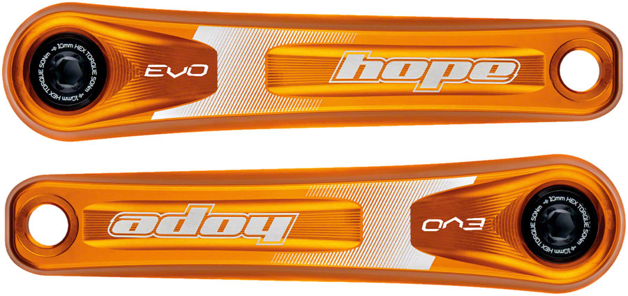 Hope Evo Crankset - 170mm, Direct Mount, 30mm Spindle, For 135/142/141/148mm Rear Spacing, Orange - Crankset - EVO Crankset