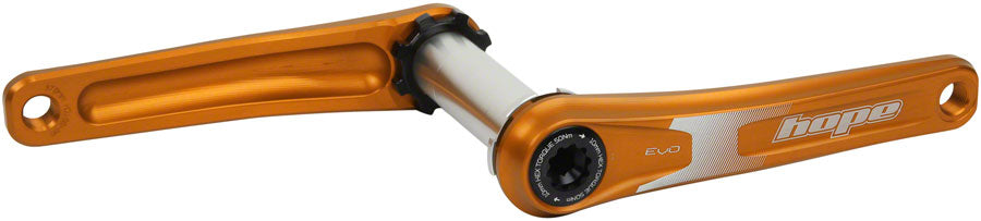 Hope Evo Crankset - 170mm, Direct Mount, 30mm Spindle, For 135/142/141/148mm Rear Spacing, Orange