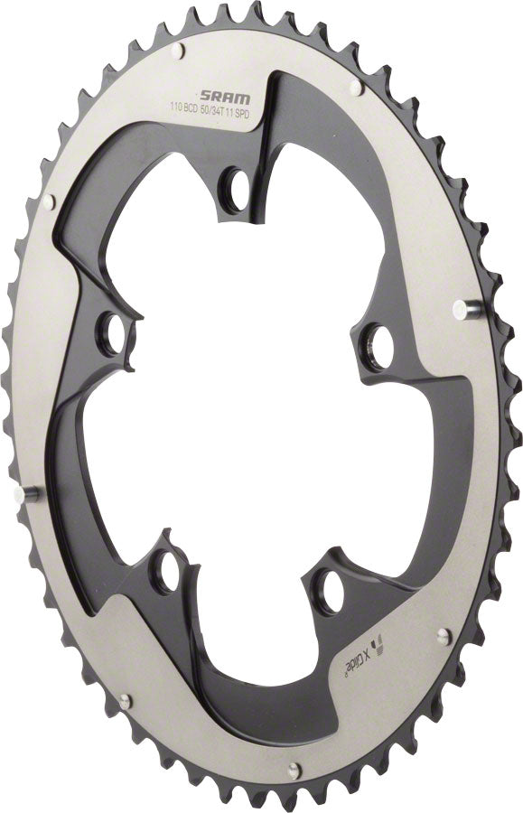 SRAM Red 22 50T 110mm BCD YAW Chainring Gray for Hidden or Non-Hidden Bolt Use with 34T MPN: 11.6218.010.000 UPC: 710845729911 Chainring Road 22 Chainring