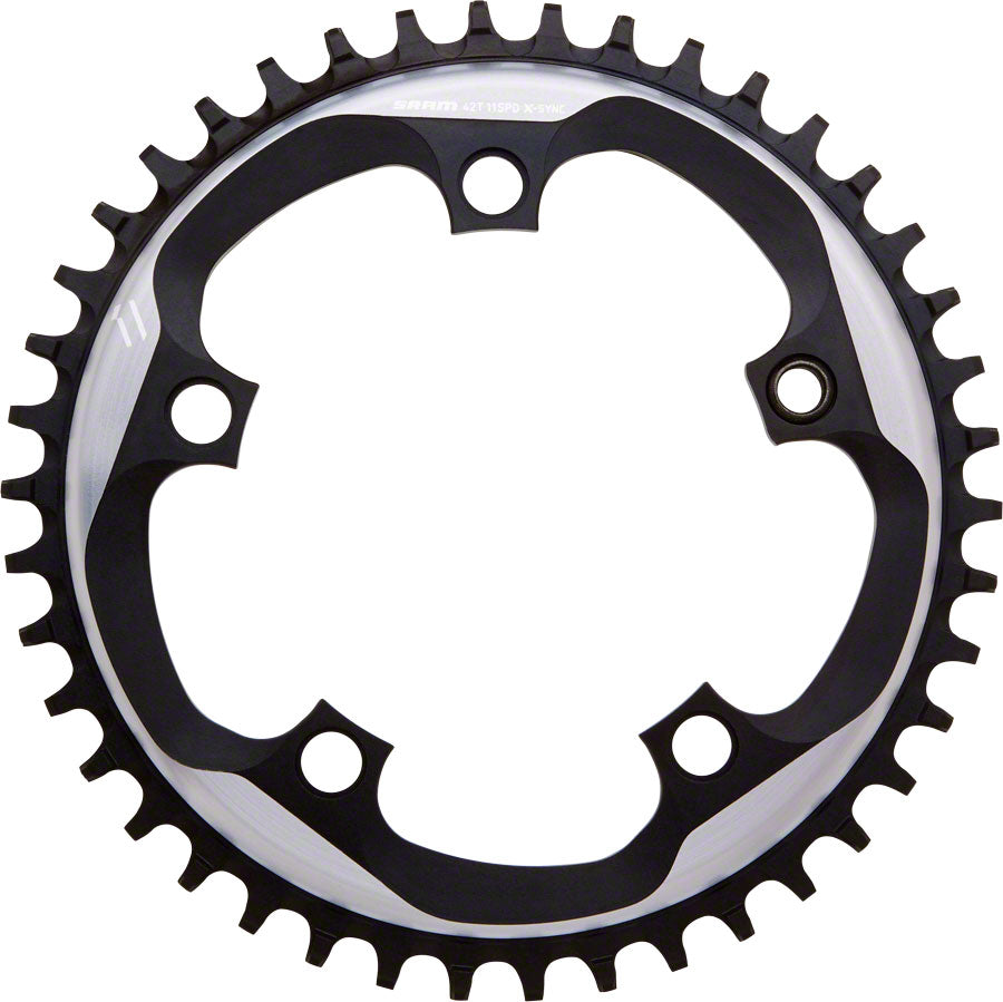 SRAM X-Sync Chainring 40 Teeth 110mm BCD Polished Grey/Matte Black Fits 10 and 11 Speed SRAM Chains