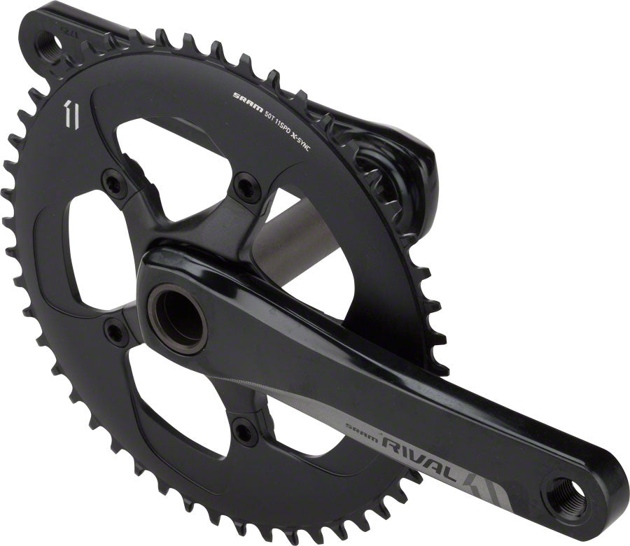 SRAM Rival 1 Crankset - 175mm, 10/11-Speed, 50t, 110 BCD, GXP Spindle Interface, Black