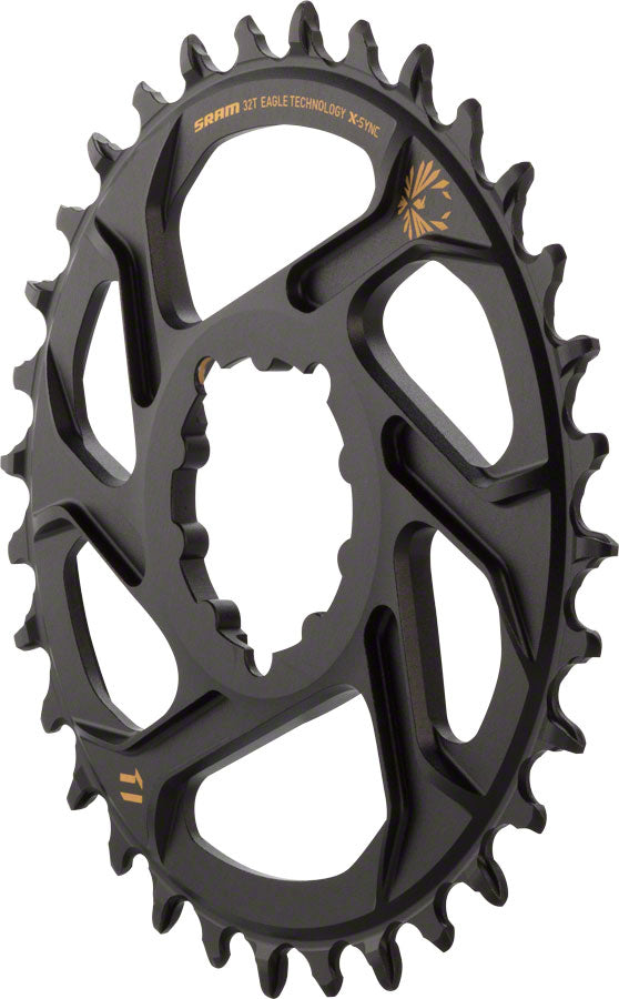 SRAM X-Sync 2 Eagle Direct Mount Chainring - 32 Tooth, 3mm Boost Offset, 12-Speed, Black with Gold
