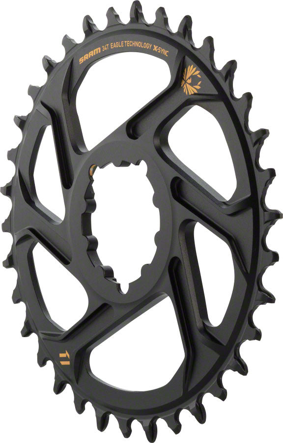 SRAM X-Sync 2 Eagle Direct Mount Chainring 34T Boost 3mm Offset with Gold Logo MPN: 11.6218.030.170 UPC: 710845787591 Direct Mount Chainrings X-Sync 2 Eagle Direct Mount Chainring