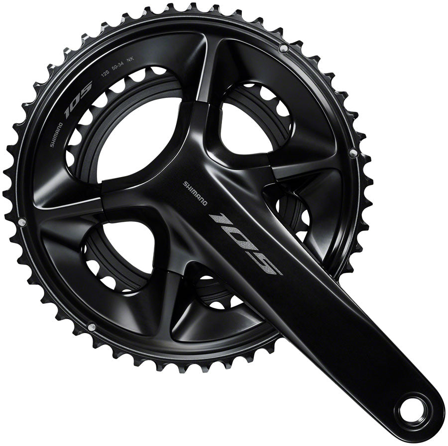 Shimano 105 FC-R7100 Crankset - 170mm, 12-Speed, 50/34t, 110 Asymmetric BCD, Hollowtech II Spindle Interface, Black Shimano 105 FC-R7100 Crankset - 170mm, 12-Speed, 50/34t, 110 Asymmetric BCD, Hollowtech II Spindle Interface, Black
