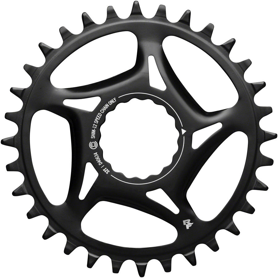 RaceFace Narrow Wide Direct Mount CINCH Steel Chainring - for Shimano 12-Speed, requires Hyperglide+ compatible chain, MPN: RR21STLDM32TSHI12BLK UPC: 821973391489 Direct Mount Chainrings Narrow Wide Direct Mount CINCH Hyperglide+