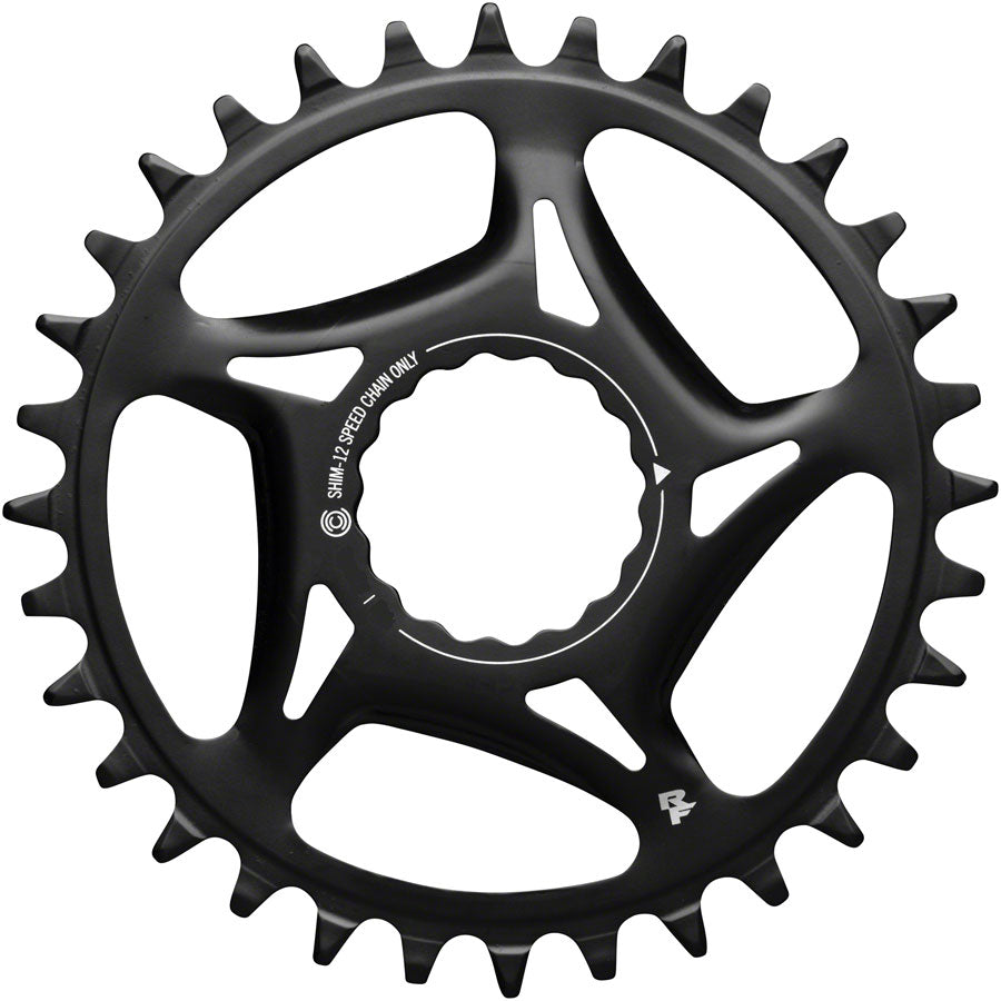 RaceFace Narrow Wide Direct Mount CINCH Steel Chainring - for Shimano 12-Speed, requires Hyperglide+ compatible chain, MPN: RR21STLDM34TSHI12BLK UPC: 821973391496 Direct Mount Chainrings Narrow Wide Direct Mount CINCH Hyperglide+