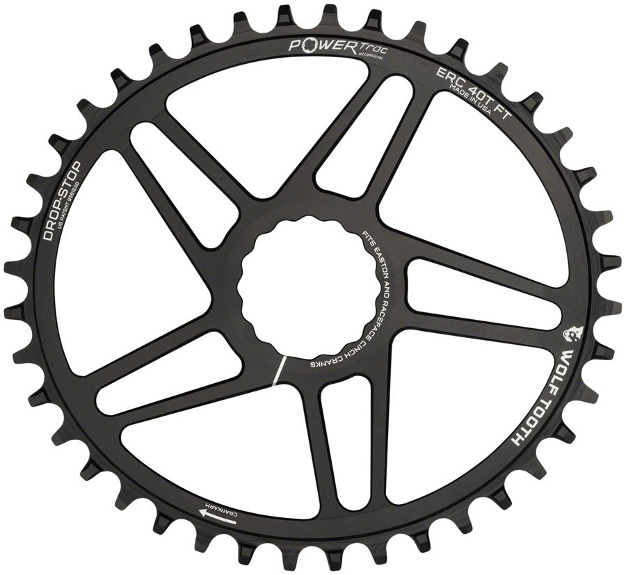 Wolf Tooth Elliptical Direct Mount Chainring - 42t, RaceFace/Easton CINCH Direct Mount, 3mm Offset, Drop-Stop, Flattop - Direct Mount Chainrings - Elliptical RaceFace/Easton CINCH Direct Mount Road Chainrings