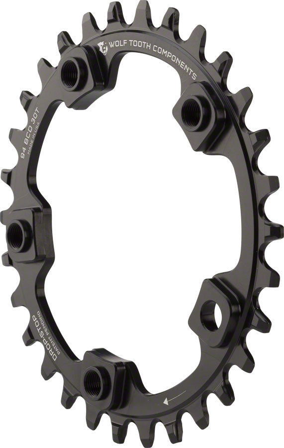 Wolf Tooth 94 BCD Chainring - 32t, 94 BCD, 5-Bolt, Drop-Stop, Black MPN: SUR5-9432 UPC: 810006800388 Chainring 94 BCD 5-Bolt Chainrings
