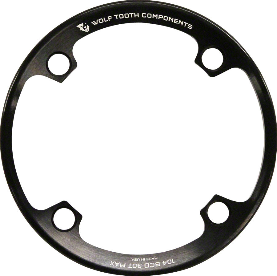 Wolf Tooth Bash Guard: for 104 BCD Cranks, fits 26T - 30T Chainrings MPN: BR104-2630 UPC: 812719021357 Chainring Guard Alloy Bashguard 104 BCD
