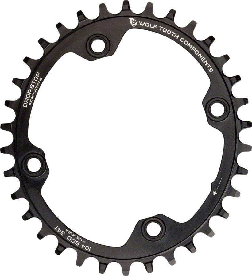 Wolf Tooth Components Elliptical Drop-Stop Chainring: 34T x 104